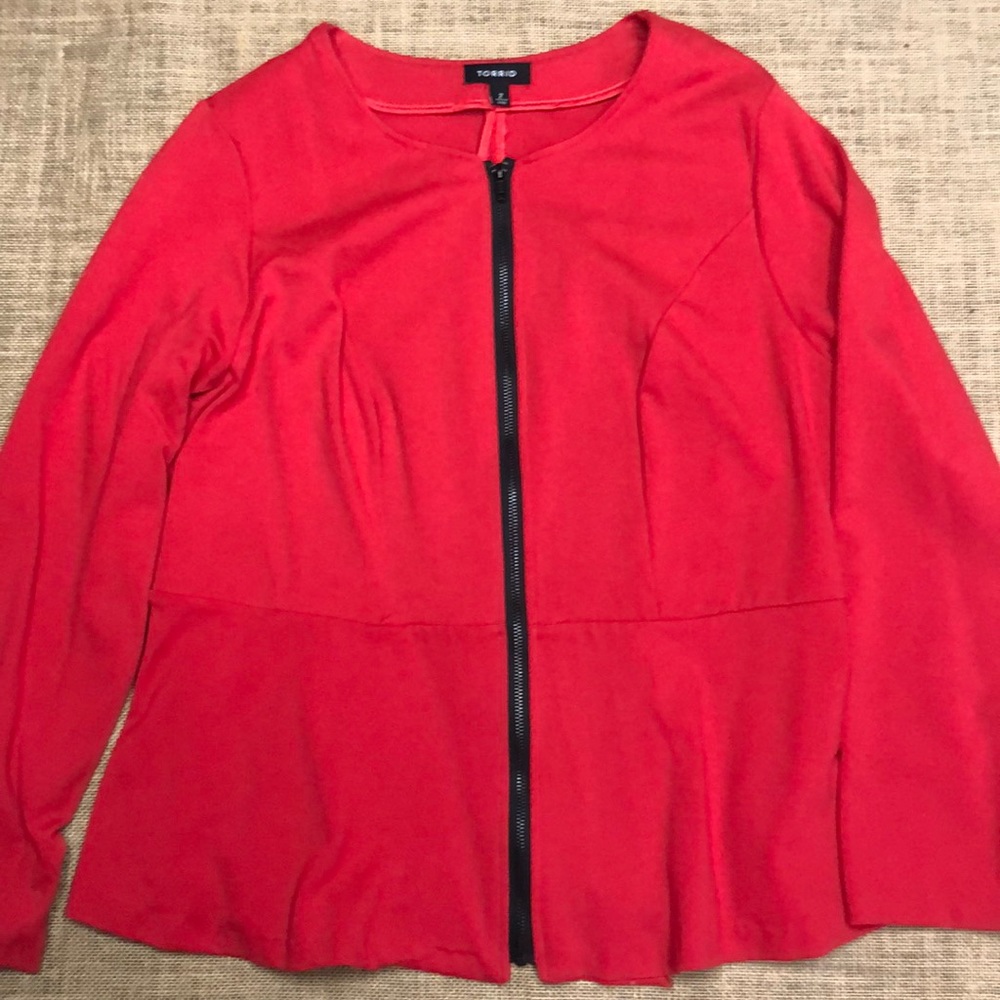 Torrid Red fit and flare jacket